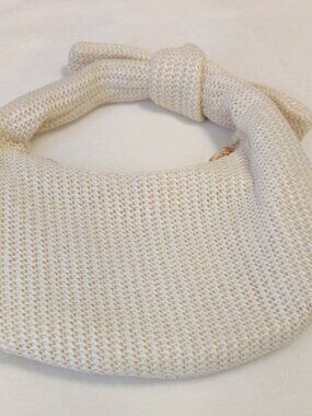 Urban Expressions Cream Knit Hobo Bag